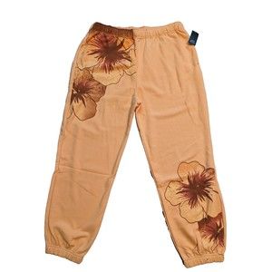 NWT Target Wild Fable Women's Plus Size 1X Peach Orange Sweatpants Cozy Blend